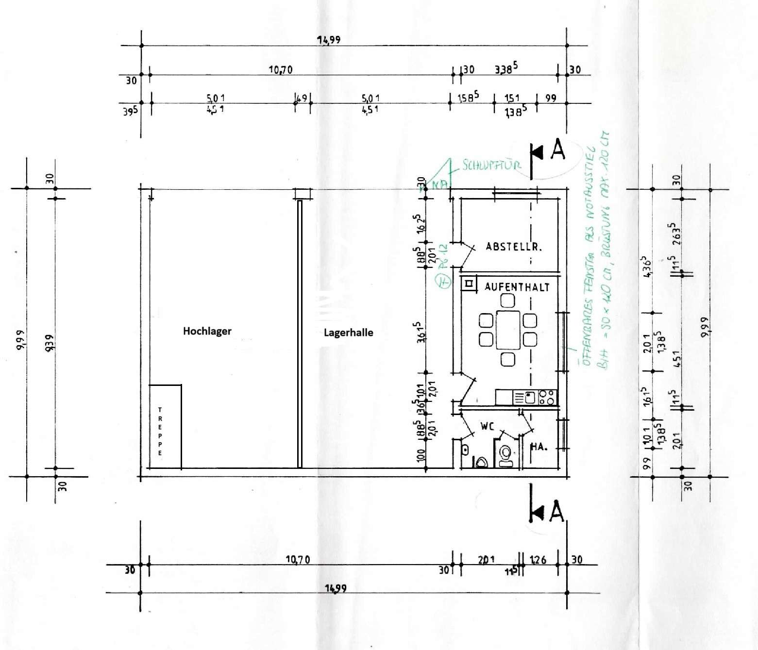 Halle, Hochlager, gro&szlig;er &uuml;berdachter Unterstand, Freifl&auml;che, B&uuml;ro etc. - alles vorhanden